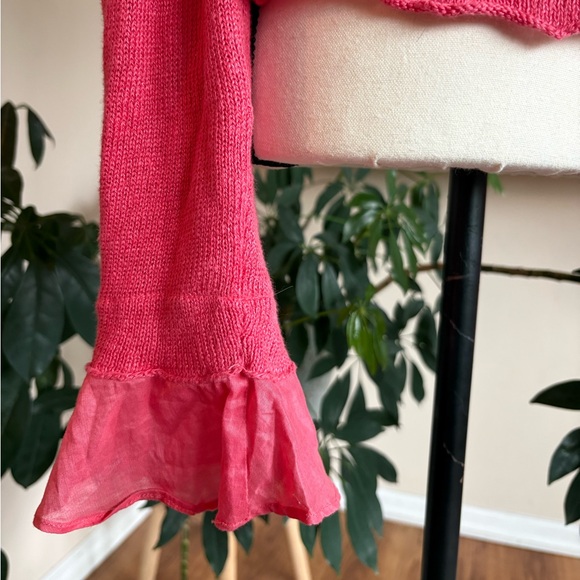 Mexx - Raspberry Pink Ruffle Tie Front Top - Picture 5 of 9